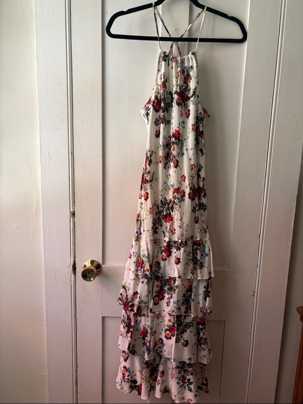 Marissa Webb White Floral Tiered Maxi Dress